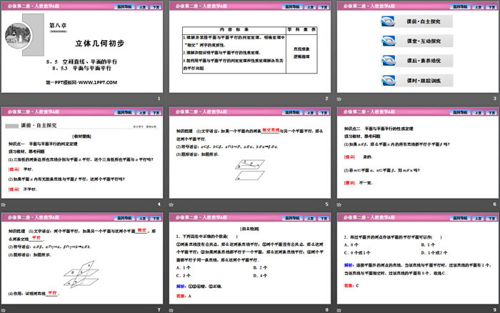 图片[2]-《空间直线、平面的平行》立体几何初步PPT课件(平面与平面平行)-第一PPT