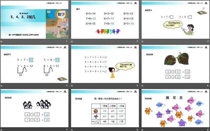图片[2]-《5、4、3加几》20以内的进位加法PPT教学课件-第一PPT