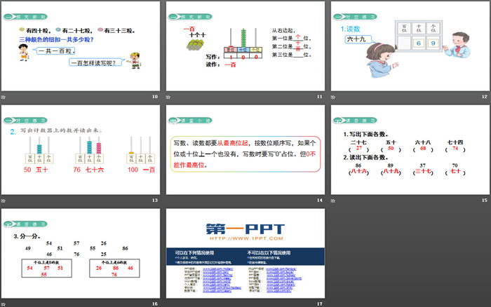图片[3]-《读数、写数》100以内数的认识PPT-第一PPT