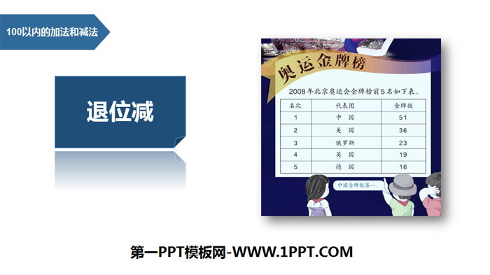 图片[1]-《退位减》100以内的加法和减法PPT教学课件-第一PPT