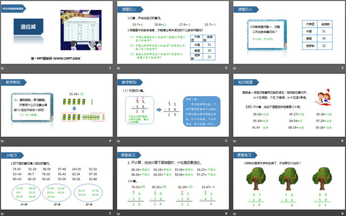图片[2]-《退位减》100以内的加法和减法PPT教学课件-第一PPT