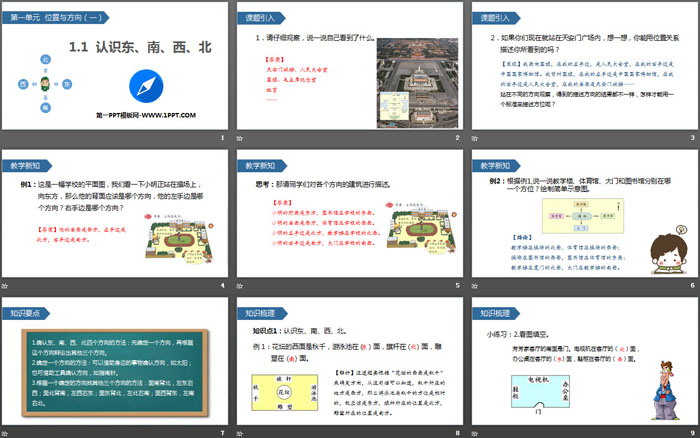 图片[2]-《认识东、南、西、北》位置与方向PPT课件-第一PPT