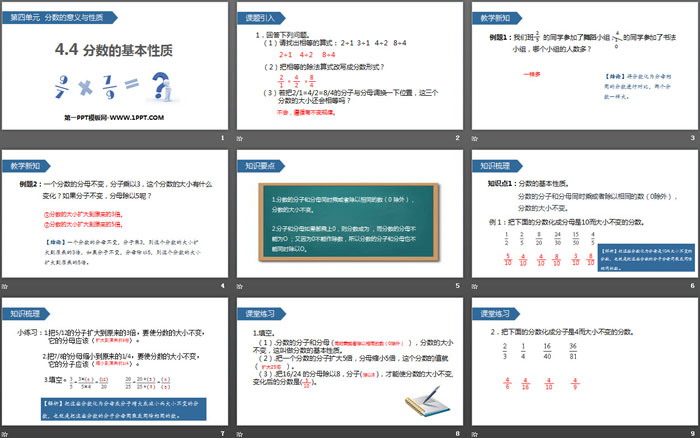 图片[2]-《分数的基本性质》分数的意义和性质PPT下载-第一PPT