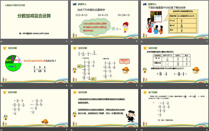 图片[2]-《分数加减混合运算》分数的加法和减法PPT下载-第一PPT