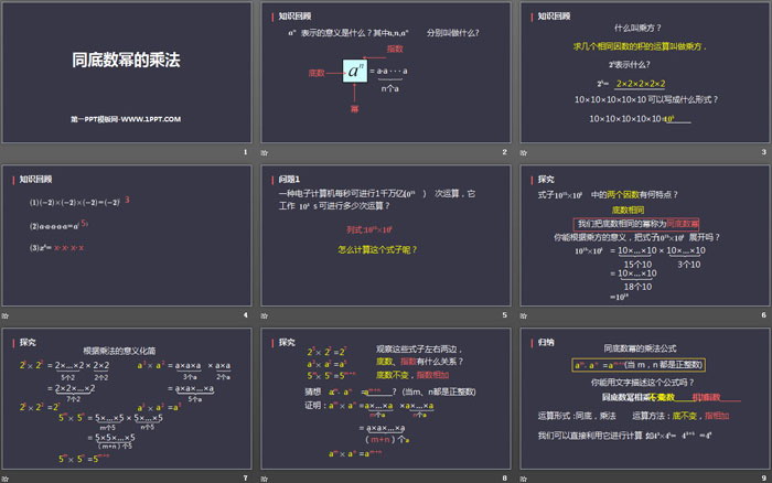 图片[2]-《同底数幂的乘法》整式的乘法与因式分解PPT教学课件-第一PPT