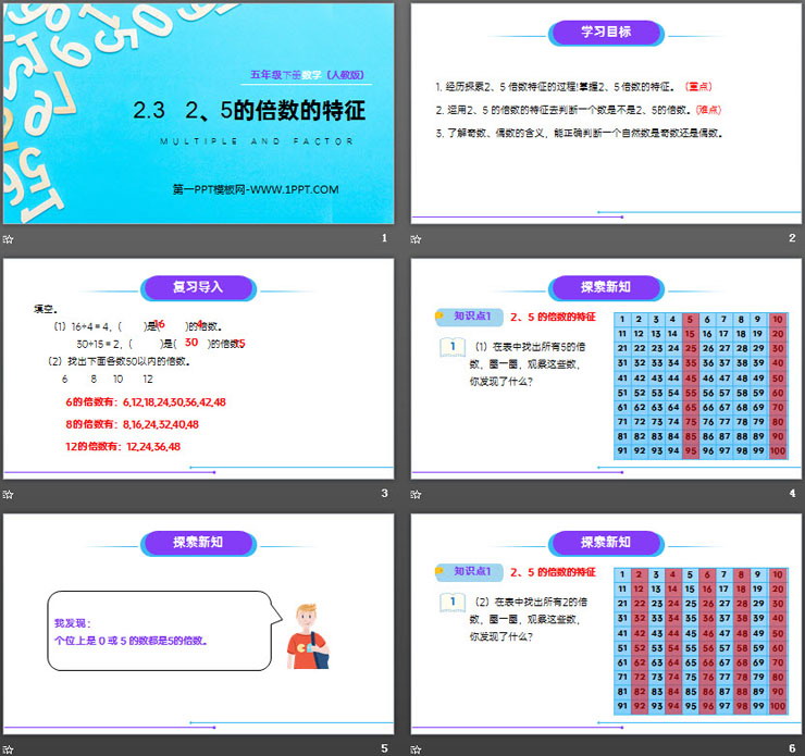图片[2]-《2、5的倍数的特征》PPT课件下载-第一PPT