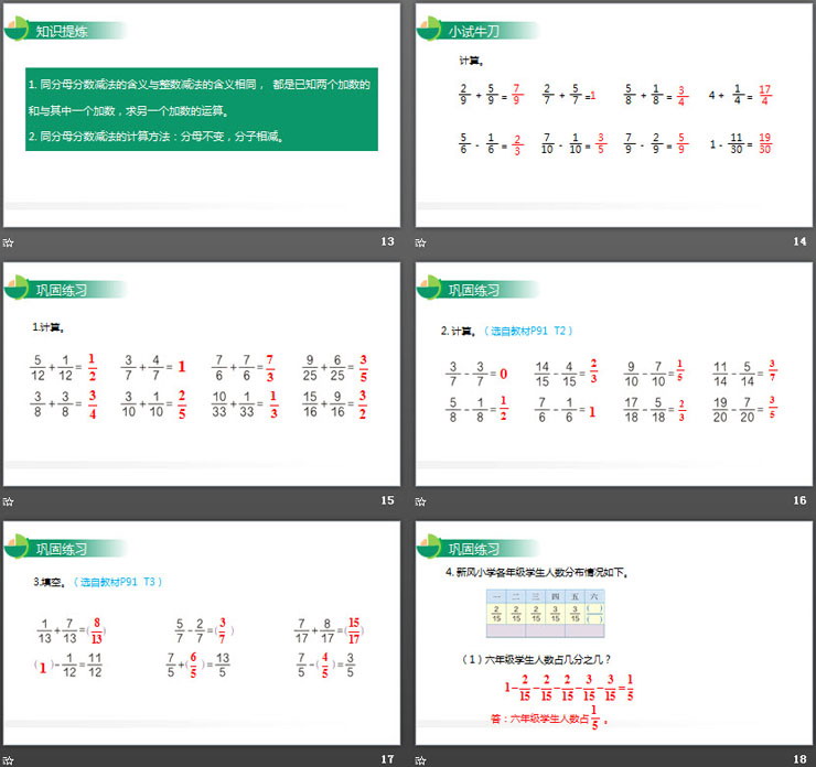 图片[4]-《同分母分数加、减法》PPT课件下载-第一PPT