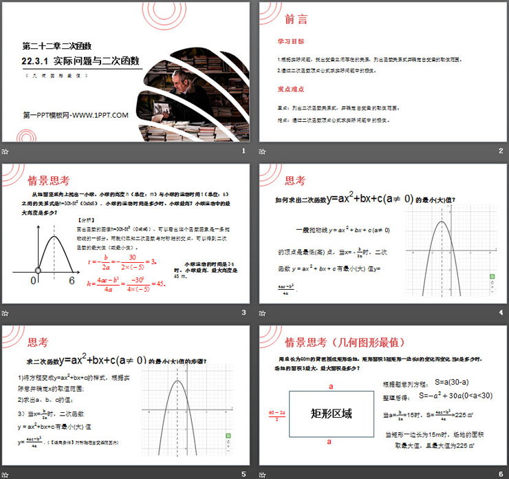 图片[2]-《实际问题与二次函数》PPT课件(几何图形最值)-第一PPT
