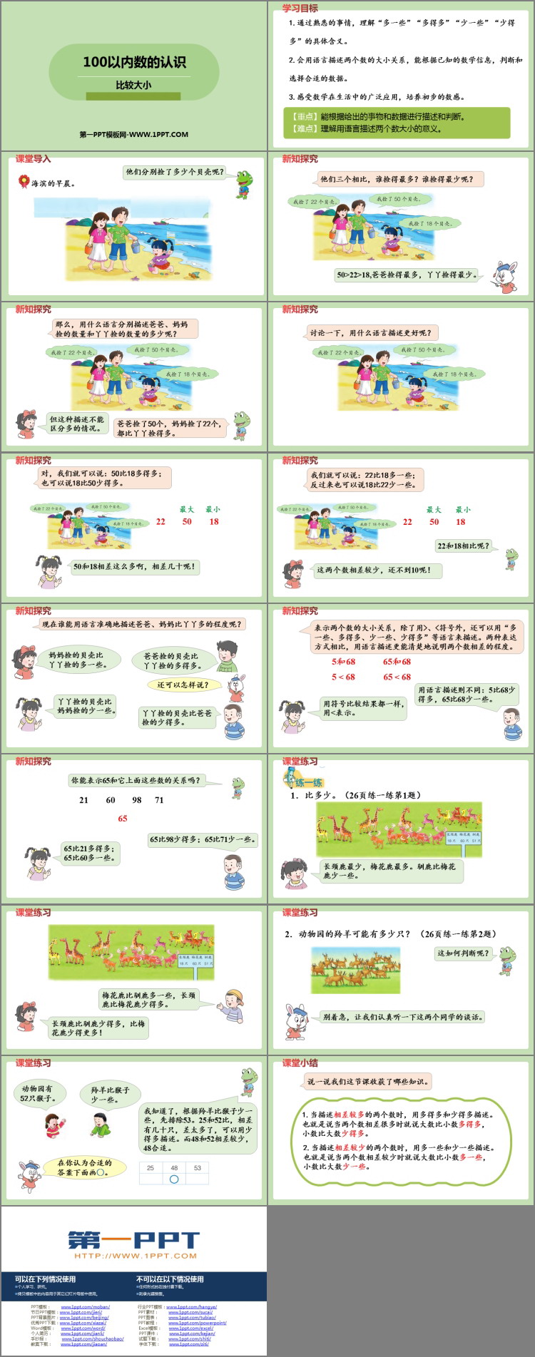图片[2]-《比较大小》100以内数的认识PPT课件下载-第一PPT