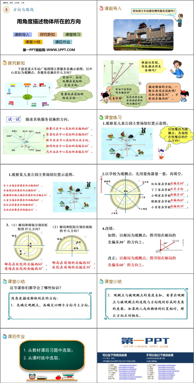 图片[2]-用角度描述物体所在的方向-第一PPT