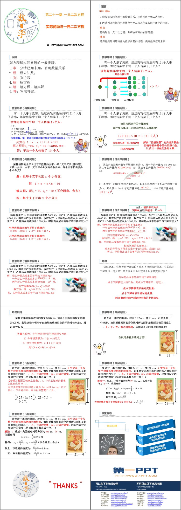 图片[2]-《实际问题与一元二次方程》一元二次方程PPT下载-第一PPT