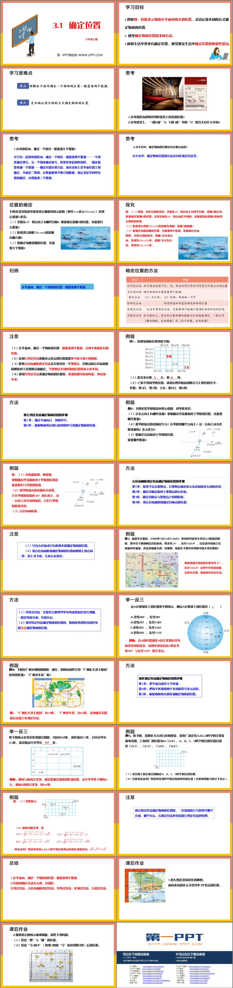 图片[2]-《确定位置》位置与坐标PPT教学课件-第一PPT