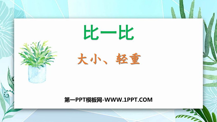 图片[1]-《大小、轻重》比一比PPT教学课件-第一PPT