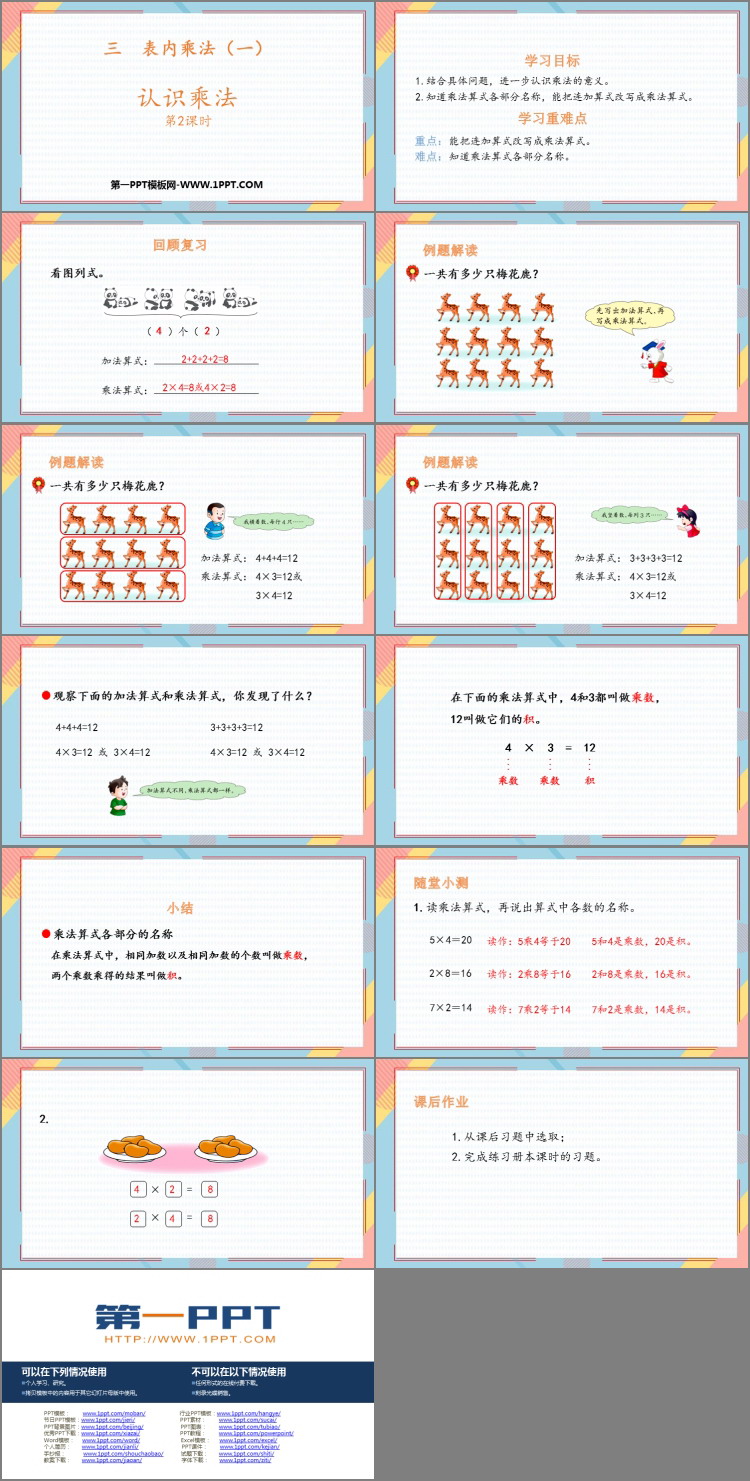 图片[2]-《认识乘法》表内乘法PPT课件下载(第2课时)-第一PPT