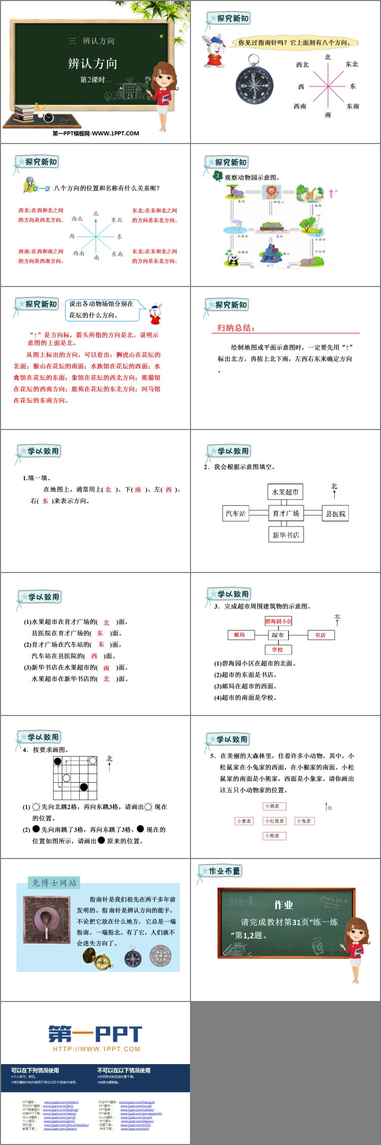图片[2]-《辨认方向》PPT教学课件(第2课时)-第一PPT