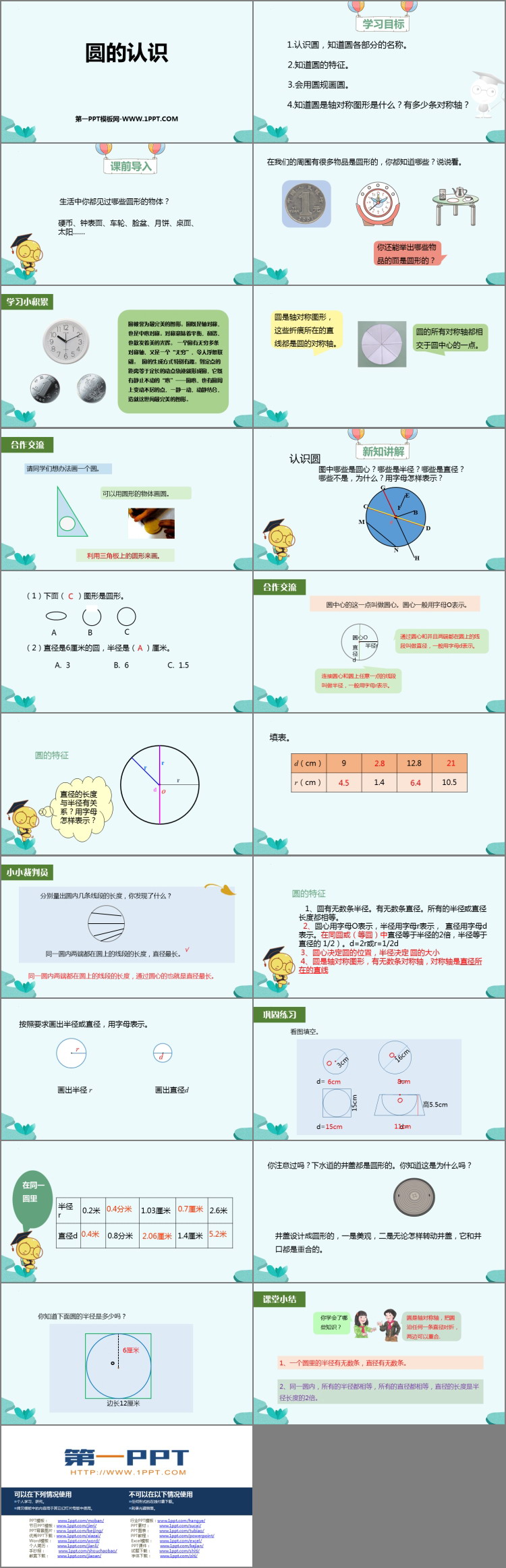图片[2]-《圆的认识》圆和扇形PPT下载-第一PPT