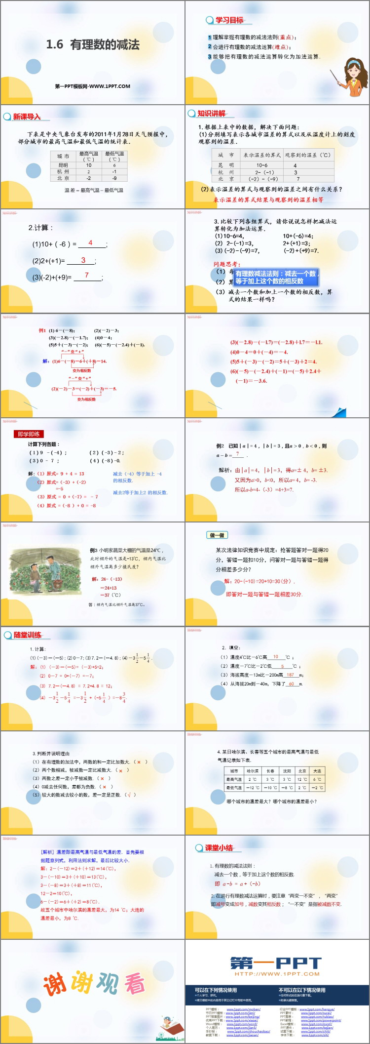 图片[2]-《有理数的减法》PPT教学课件-第一PPT