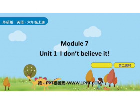 《I don’t believe it》PPT课件(第2课件)-第一PPT