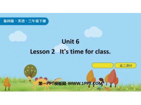 《It’s time for class》Time PPT下载(第2课时)-第一PPT