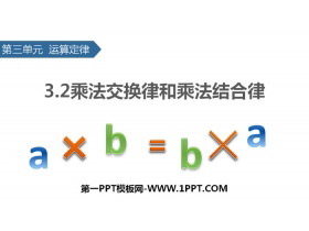 《乘法交换律和乘法结合律》运算定律PPT-第一PPT
