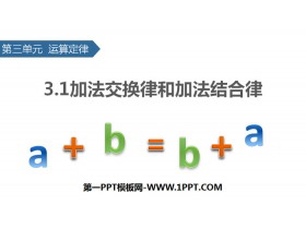 《加法交换律和加法结合律》运算定律PPT-第一PPT