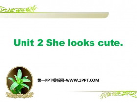 《She looks cute》PPT课件下载-第一PPT