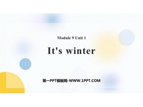 《It’s winter》PPT课件下载-第一PPT
