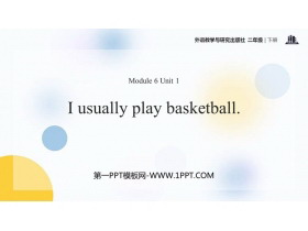 《I usually play basketball》PPT免费课件-第一PPT