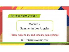 《Please write to me and send me some photos!》Summer in Los Angeles PPT精品课件-第一PPT