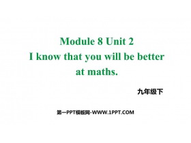 《I know that you will be better at maths》My future life PPT精品课件-第一PPT