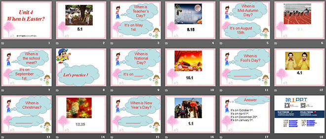 图片[2]-《When is Easter?》第一课时PPT课件-第一PPT