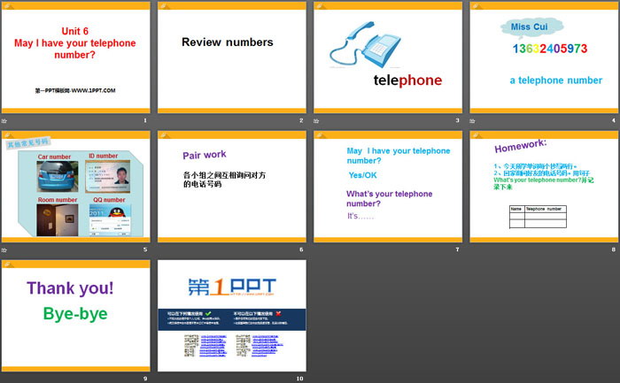 图片[2]-《May I have your telephone number?》PPT-第一PPT