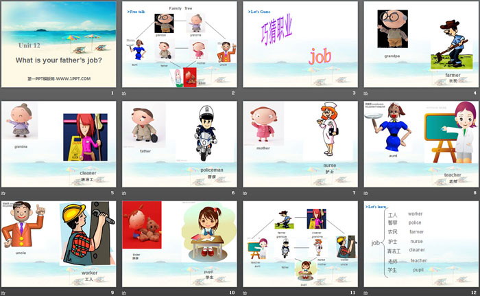 图片[2]-《What’s your father’s job?》PPT-第一PPT