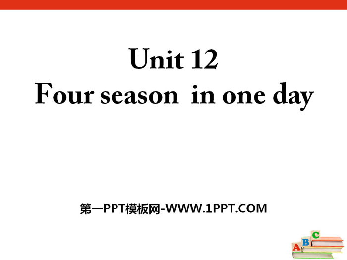 图片[1]-《Four seasons in one day》PPT-第一PPT
