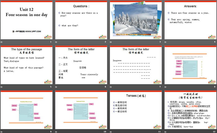 图片[2]-《Four seasons in one day》PPT-第一PPT