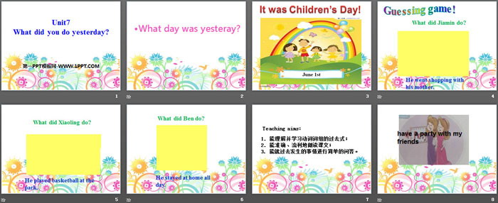 图片[2]-《What did you do yesterday?》PPT-第一PPT