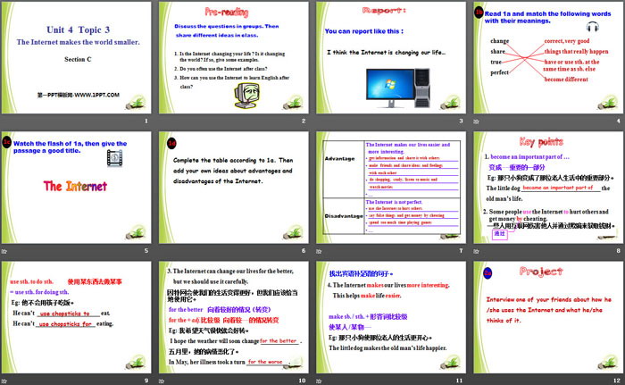 图片[2]-《The Internet makes the world smaller》SectionC PPT-第一PPT