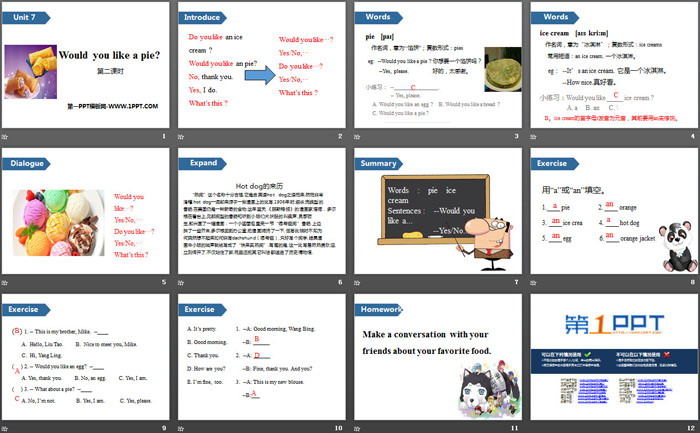 图片[2]-《Would you like a pie?》PPT(第二课时)-第一PPT