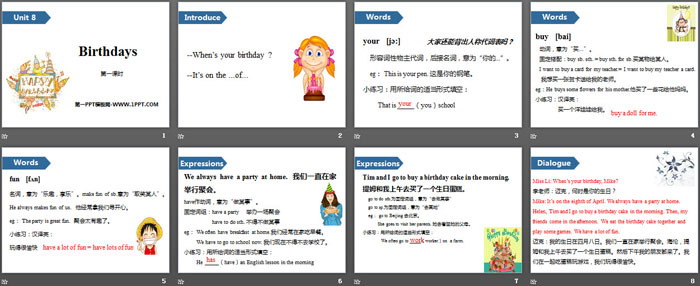 图片[2]-《Brithdays》PPT(第一课时)-第一PPT
