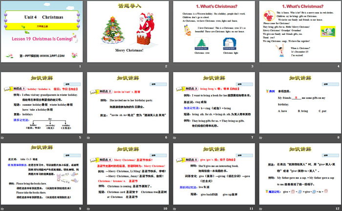 图片[2]-《Christmas Is Coming!》Christmas PPT教学课件-第一PPT