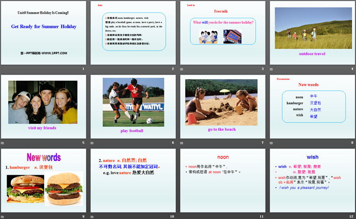 图片[2]-《Get Ready for Summer Holiday!》Summer Holiday Is Coming! PPT下载-第一PPT