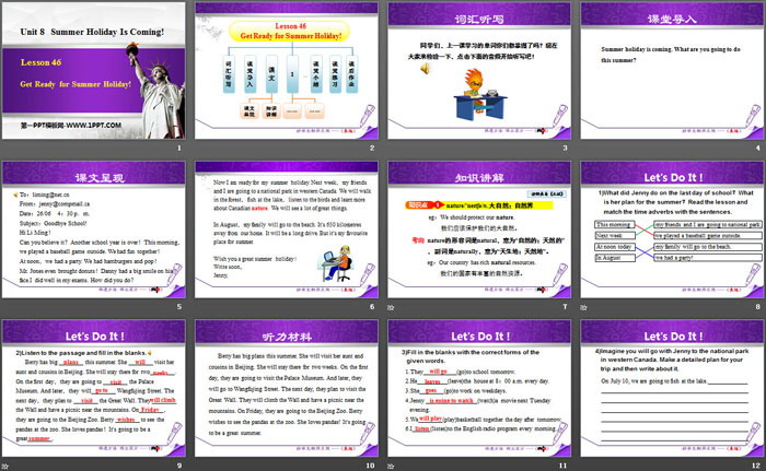 图片[2]-《Get Ready for Summer Holiday!》Summer Holiday Is Coming! PPT免费下载-第一PPT