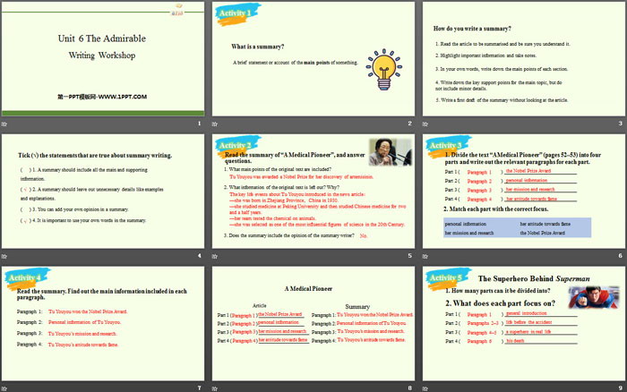 图片[2]-《The Admirable》Writing Workshop PPT-第一PPT