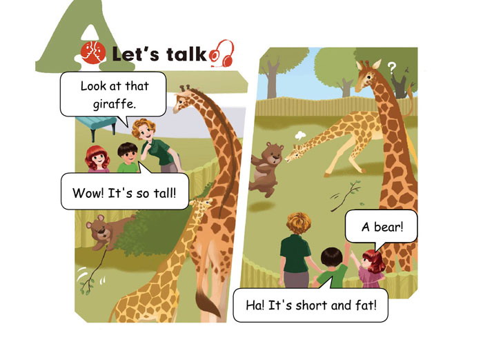 图片[1]-《At the zoo》Lets talk Flash动画课件-第一PPT