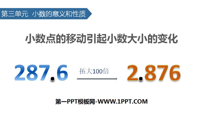 图片[1]-《小数点的移动引起小数大小的变化》小数的意义和性质PPT-第一PPT