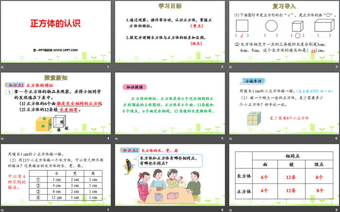 图片[2]-《正方体的认识》长方体和正方体PPT-第一PPT