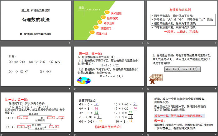 图片[2]-《有理数的减法》有理数及其运算PPT下载-第一PPT