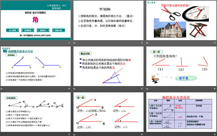图片[2]-《角》基本平面图形PPT下载-第一PPT