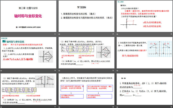 图片[2]-《轴对称与坐标变化》位置与坐标PPT教学课件-第一PPT