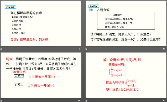 图片[4]-《应用二元一次方程组—鸡兔同笼》二元一次方程组PPT-第一PPT